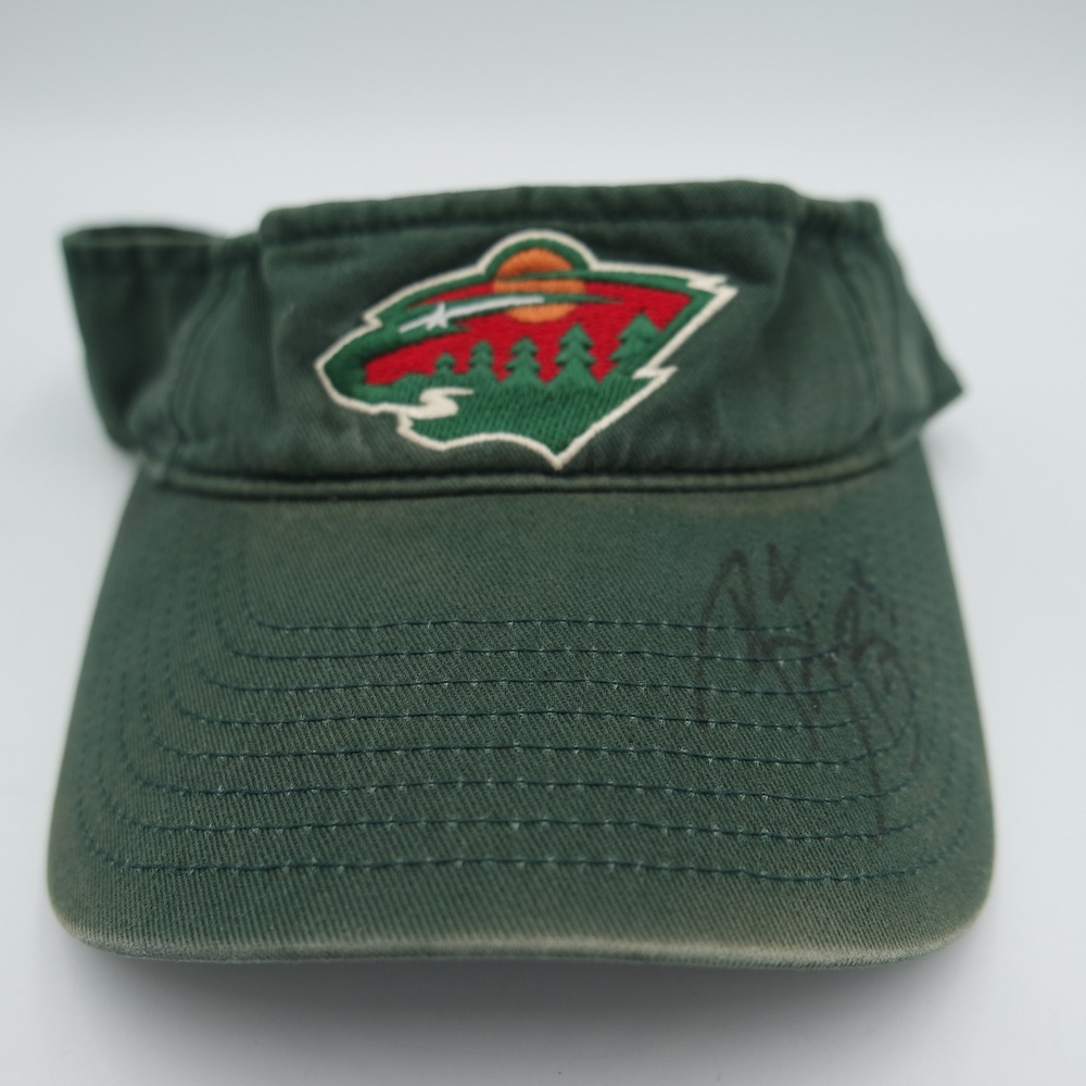 Vintage Minnesota Wild NHL Visor Signed Brent Burns Twins Enterprise Hockey Hat